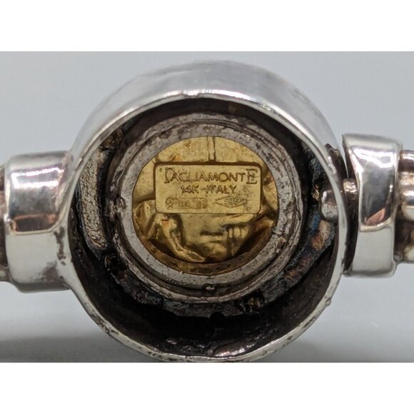 Tagliamonte Roman Intaglio Seal Bracelet Gold Sterling Silver 925 14K Italy - Picture 4 of 14